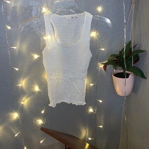 white tank top